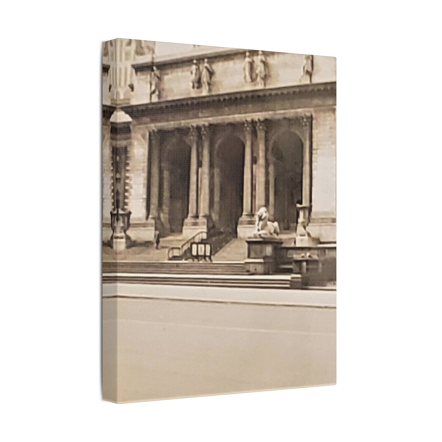 New York Public Library Satin Canvas Stretched