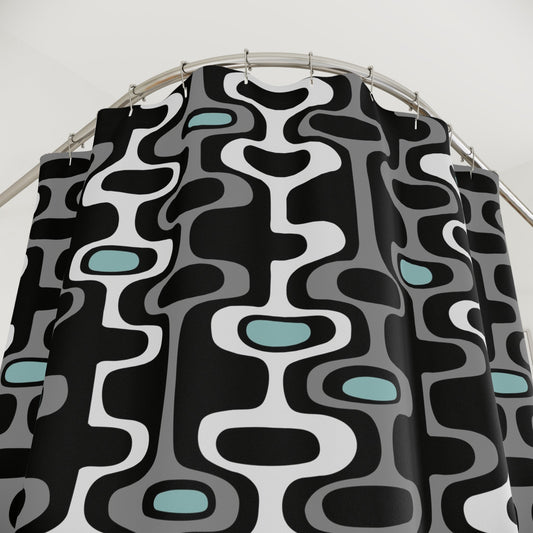 Modern Geometric Shower Curtain - Kia Day Design