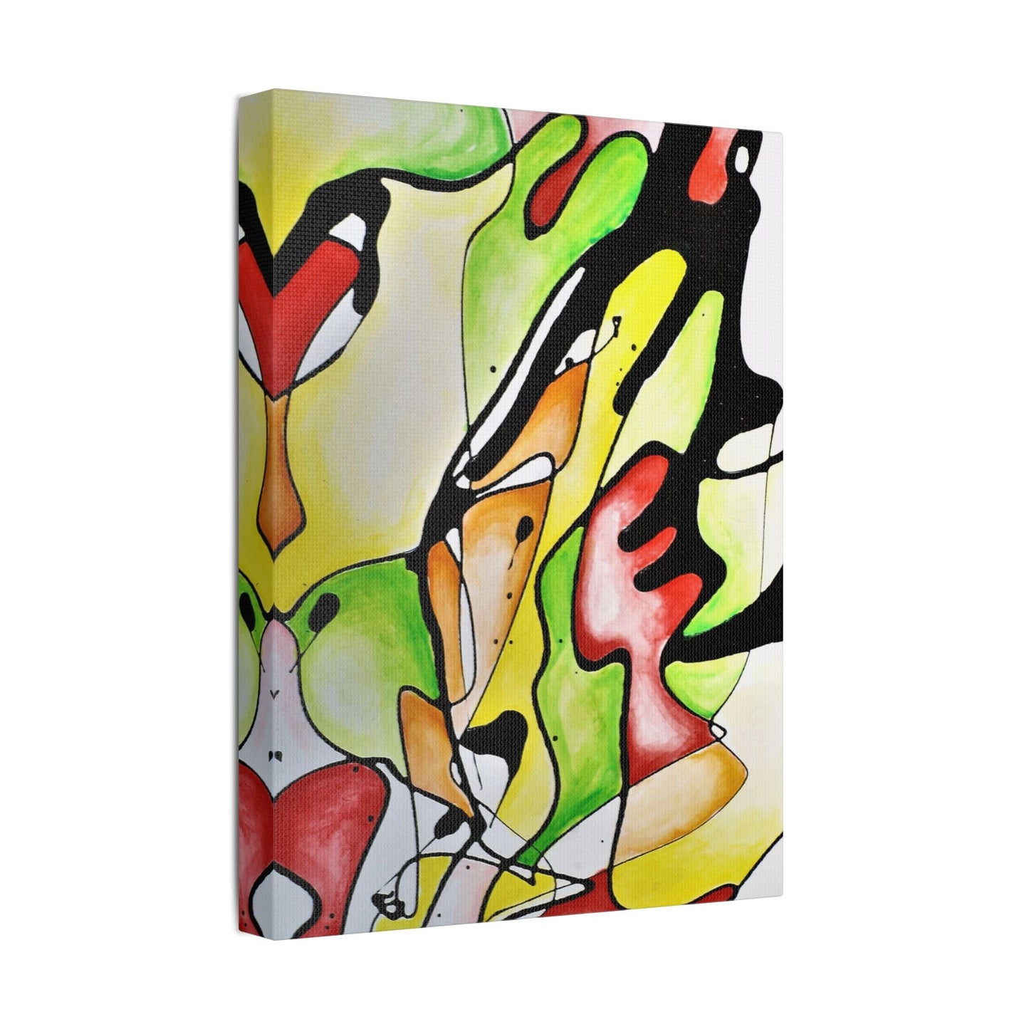 Red Mushroom Satin Canvas Stretched
