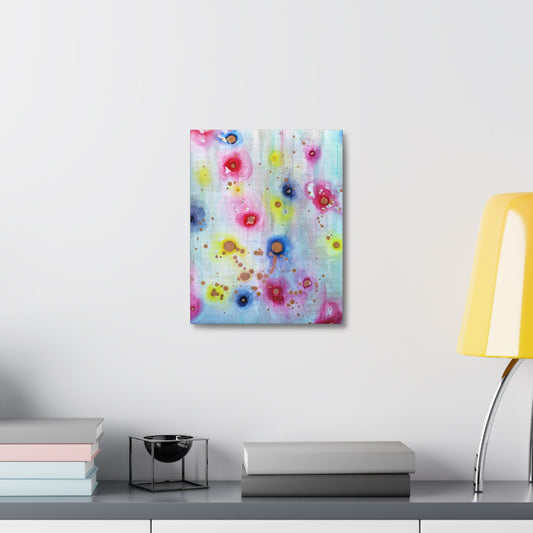 Raining Blooms Stretched Canvas Printify