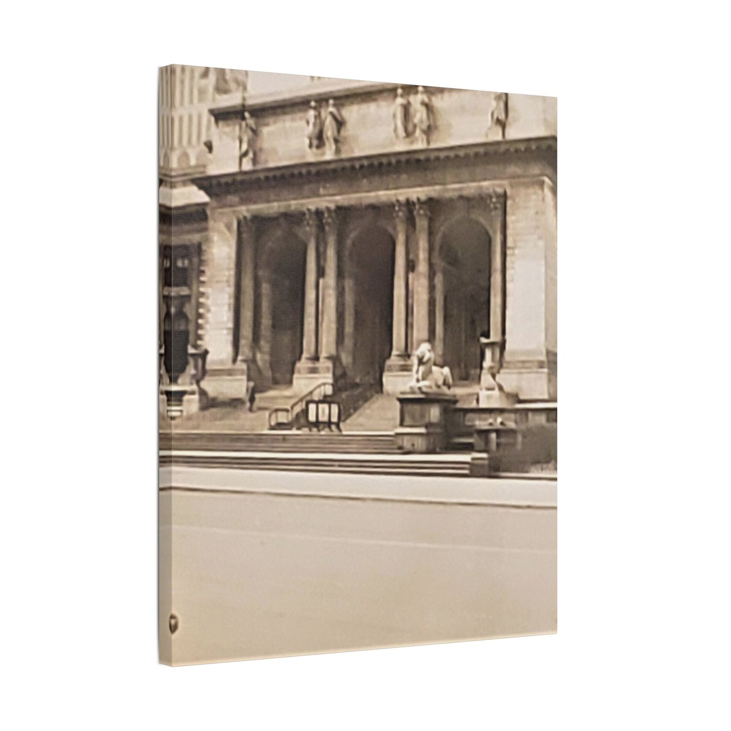 New York Public Library Satin Canvas Stretched