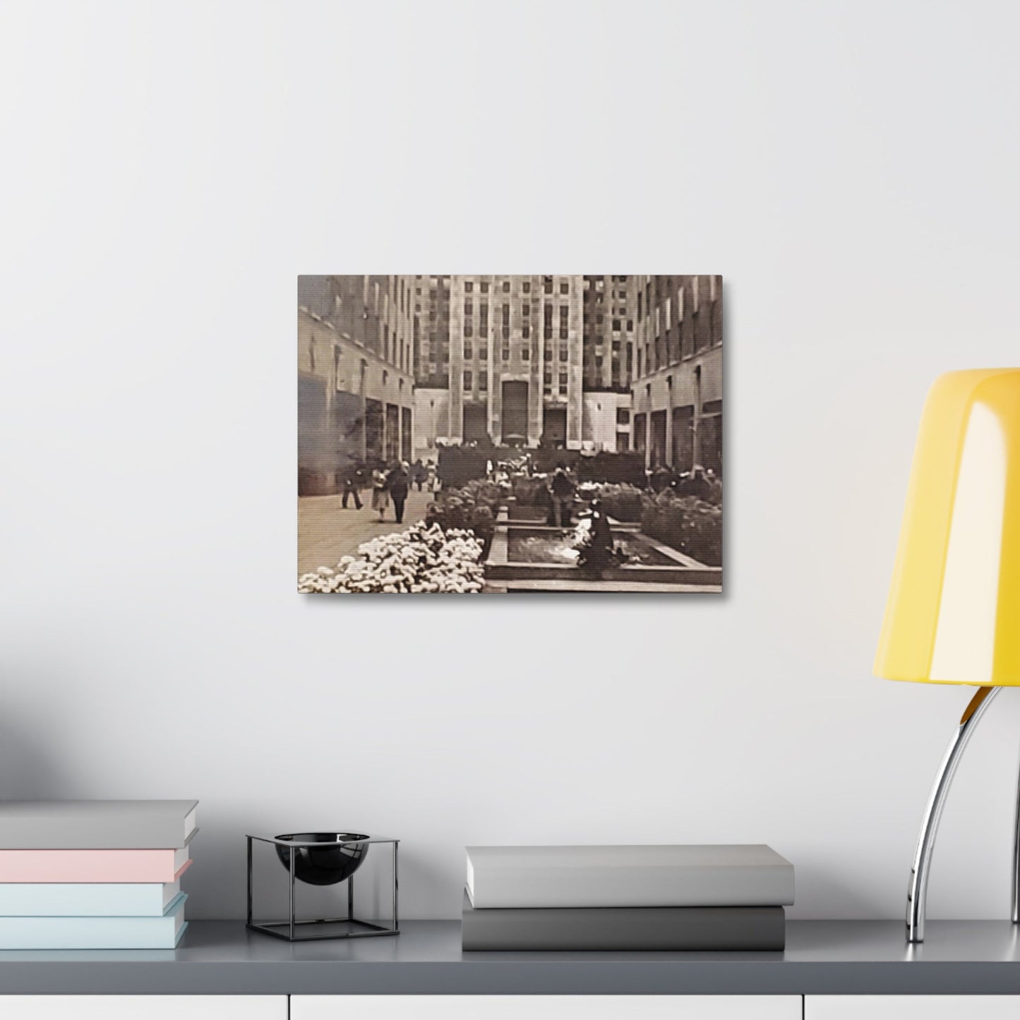 Rockefeller Plaza Stretched Canvas 1.5" 16″ x 12″