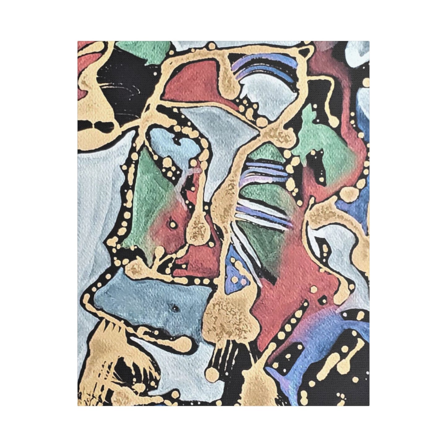 Angry Cat Satin Canvas Stretched 24" x 30" (Vertical) 1.5"
