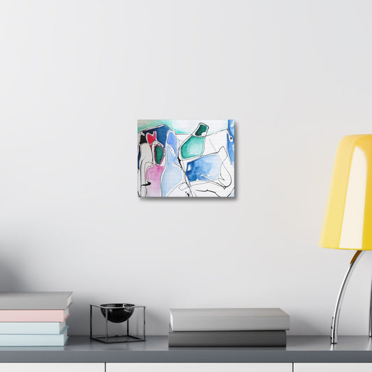 Abstract Canvas Art Colorful Line Art - Kia Day Design