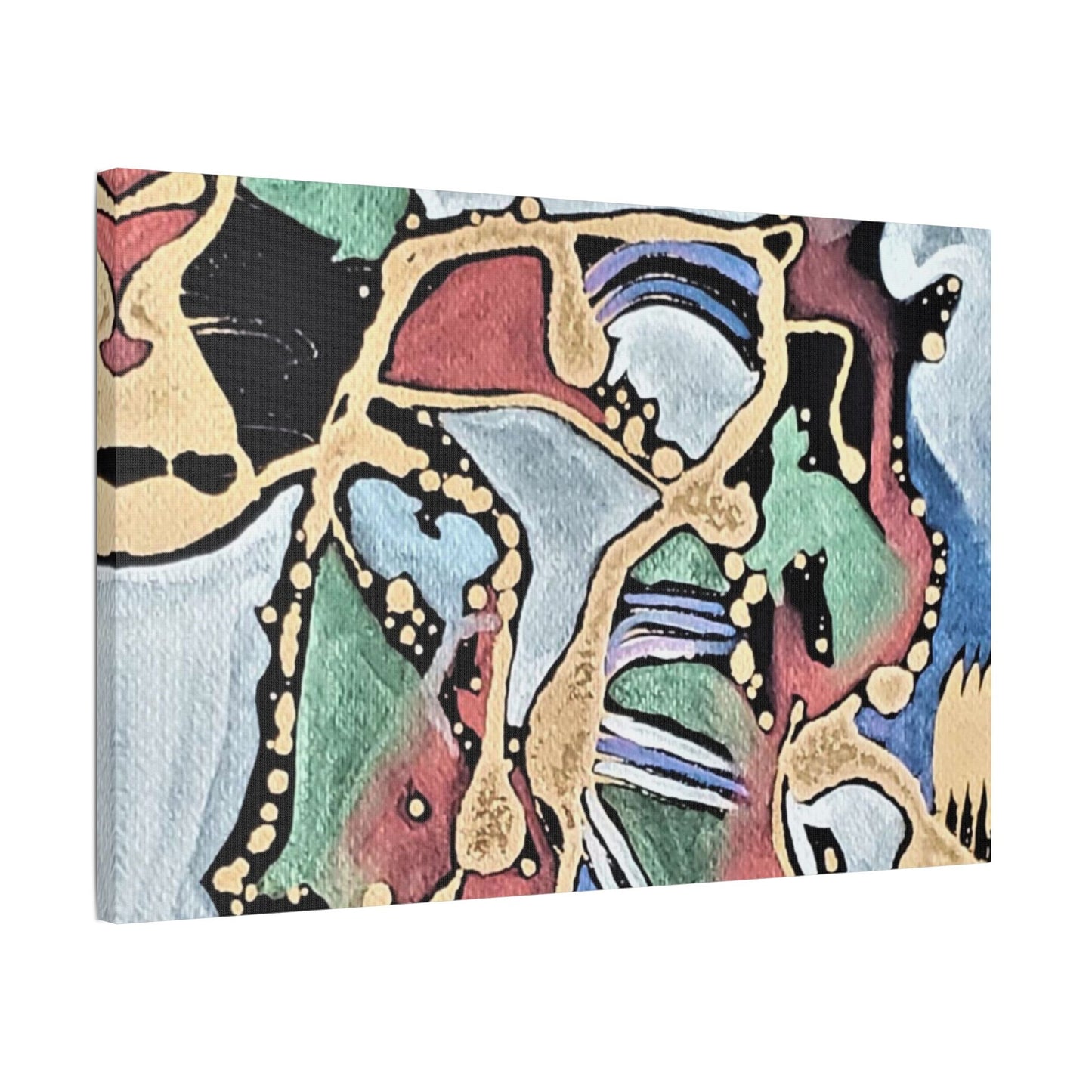Angry Cat Satin Canvas Stretched
