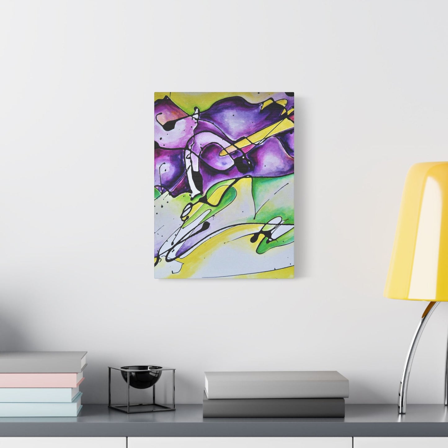 Purple Mountains Satin Canvas Stretched