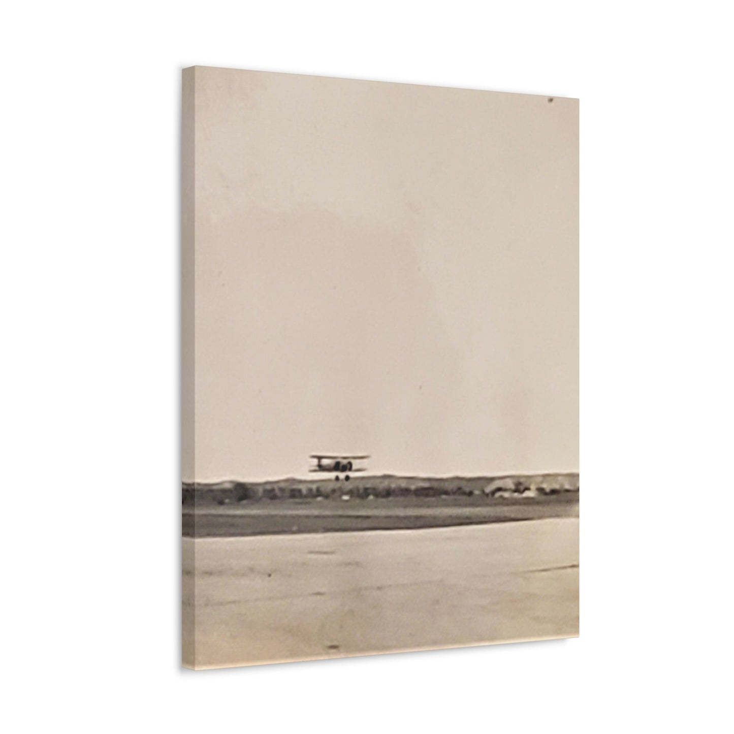 Plane Landing Omaha Airport 1939 Stretched Canvas Printify