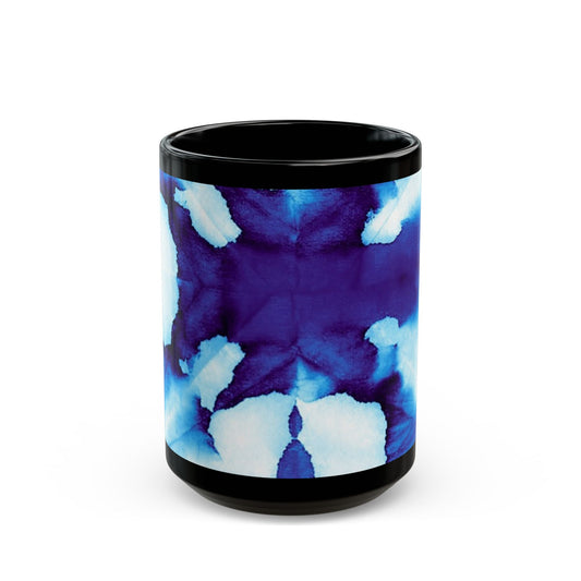 Abstract Blue Tie-Dye Coffee Mug - Kia Day Design