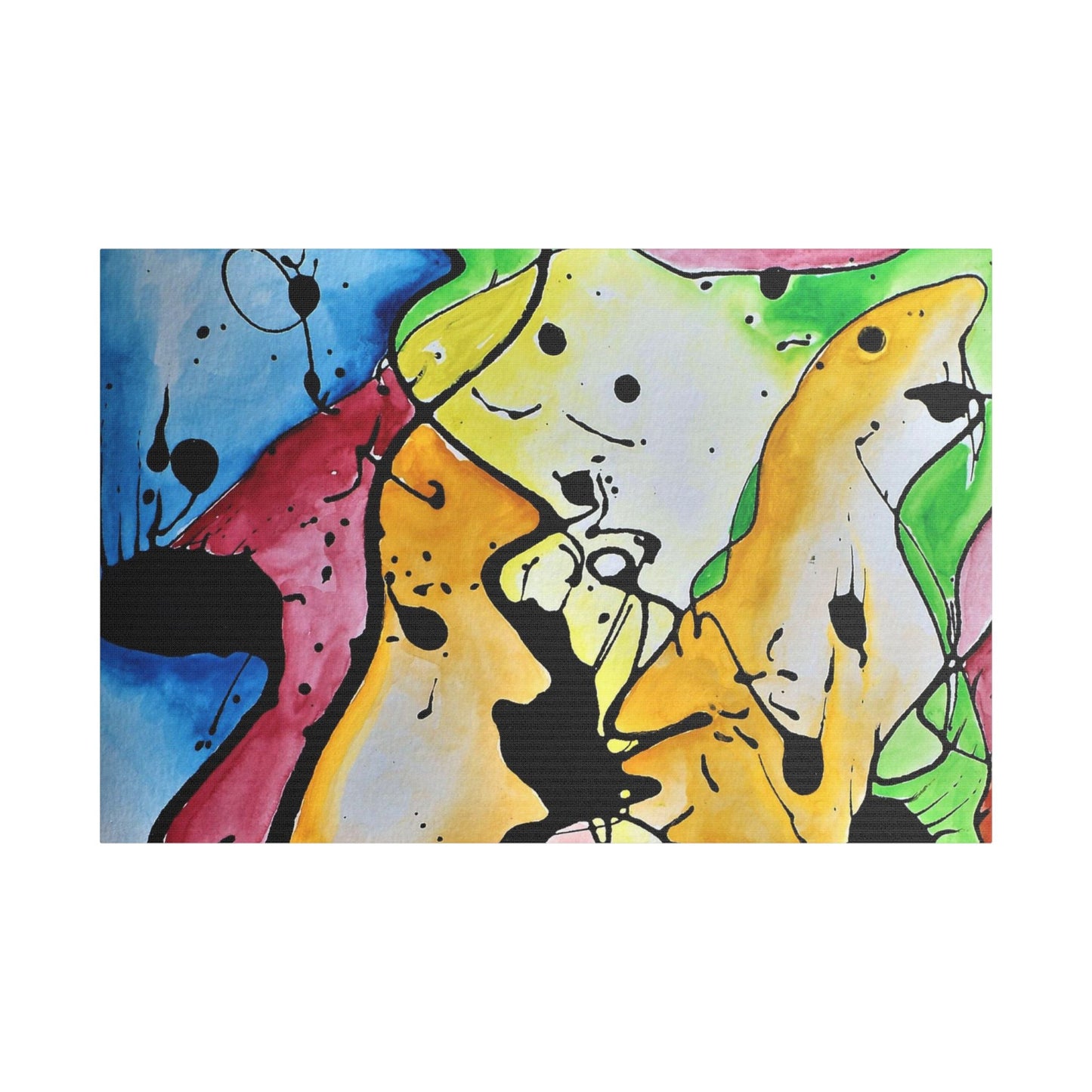 Space Judy Satin Canvas Stretched 36″ x 24″ (Horizontal) 1.5"