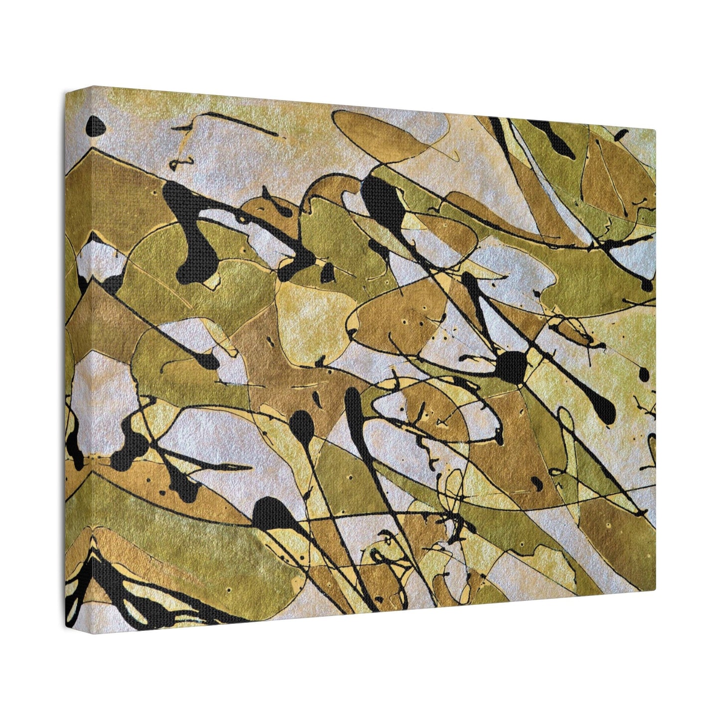 Gold Rush Satin Canvas Stretched