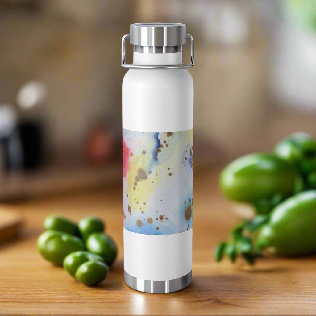 Purple Swirl 22oz Vacuum Insulated Bottle White 22oz