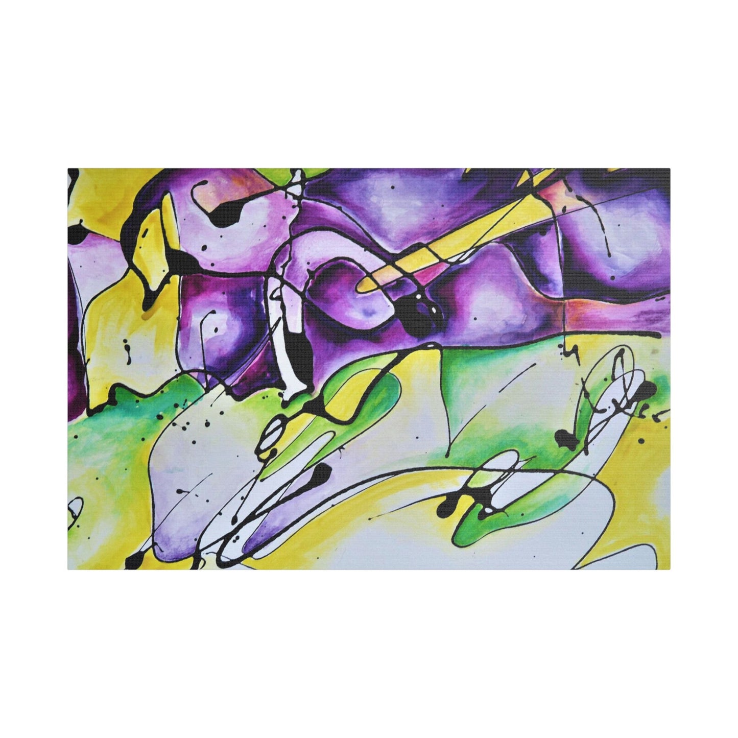 Purple Mountains Satin Canvas Stretched 36″ x 24″ (Horizontal) 1.5"