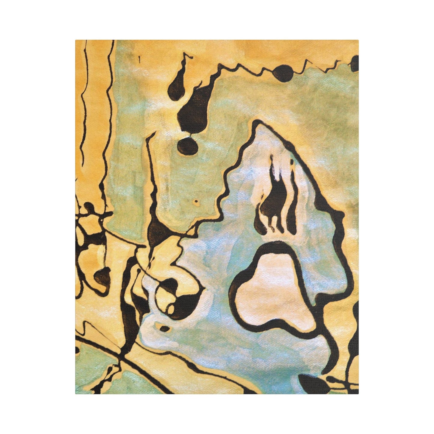 Screaming Ghost Satin Canvas Stretched 24" x 30" (Vertical) 1.5"