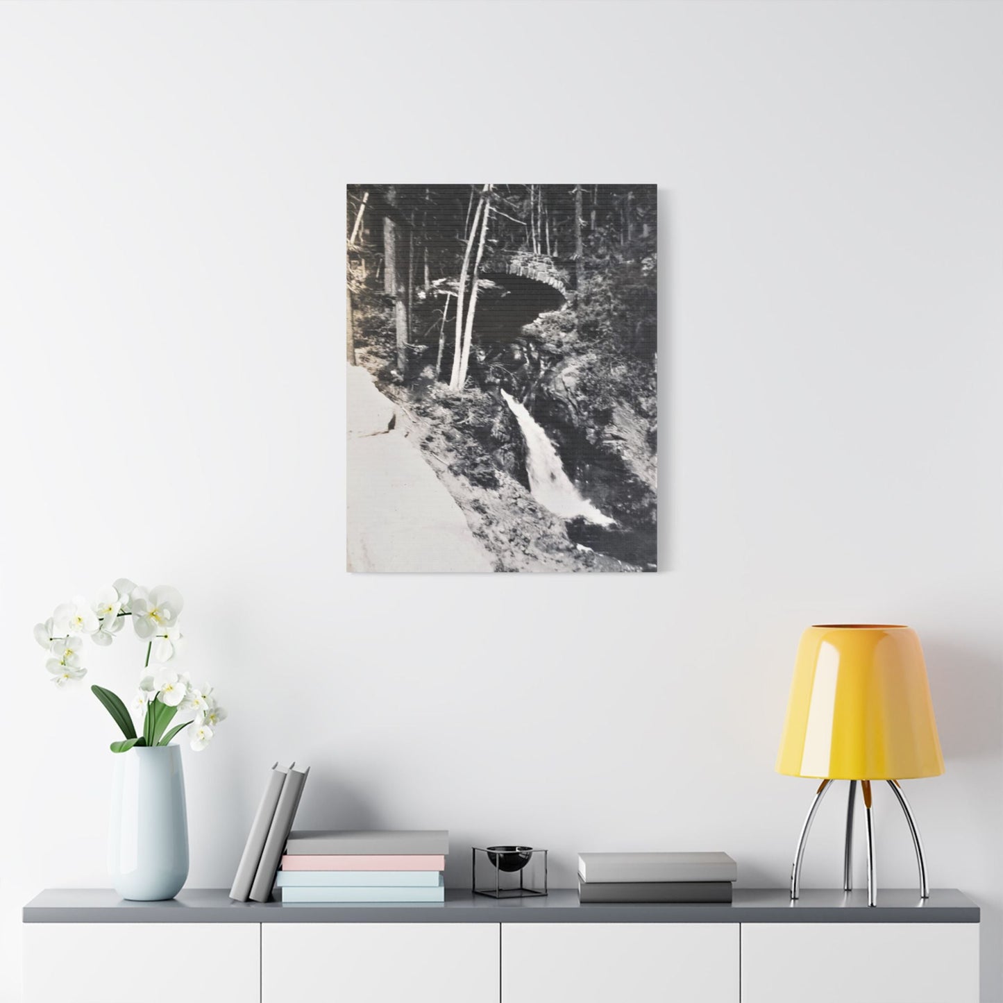 Narada Falls Yellowstone Satin Canvas Stretched