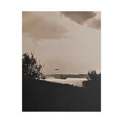 Navy Day New York October 27th 1945 Plane Satin Canvas Stretched