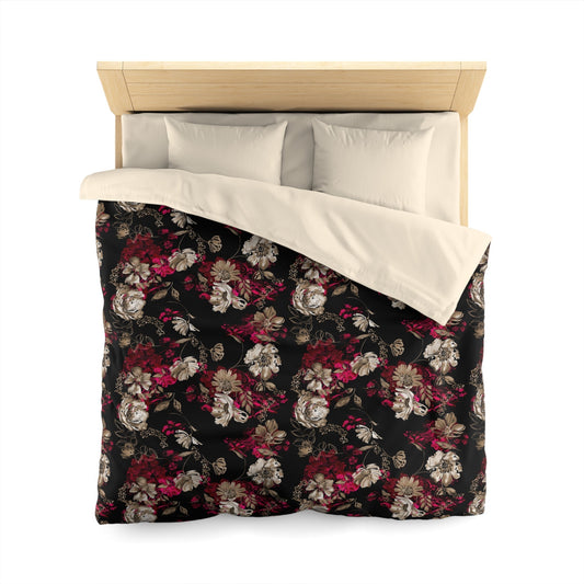 Floral Microfiber Duvet Cover - Kia Day Design
