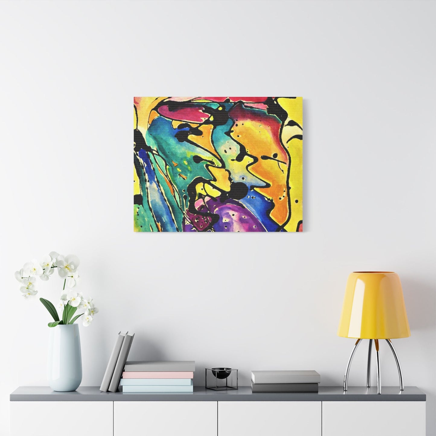 Sing Satin Canvas Stretched