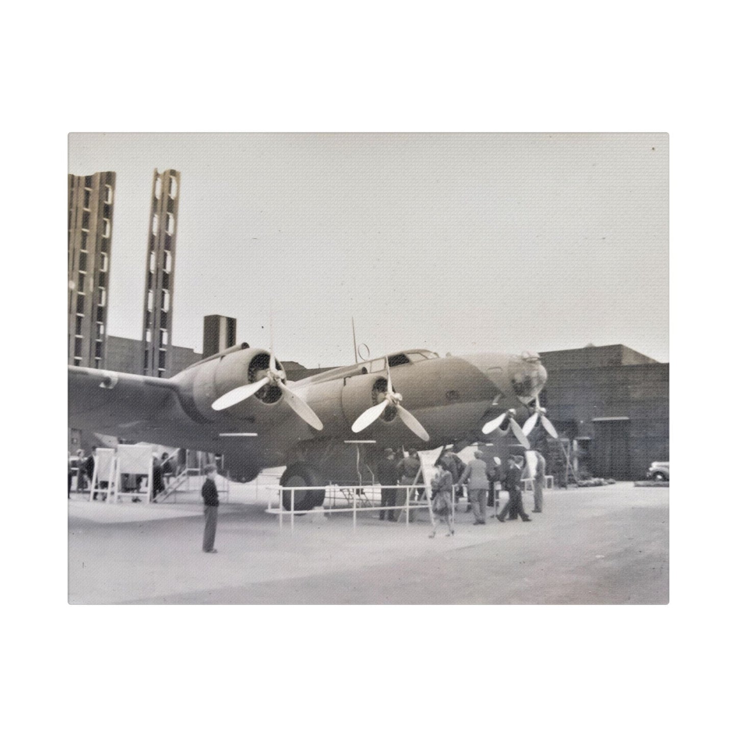 Boeing B-17 Bomber Satin Canvas Stretched