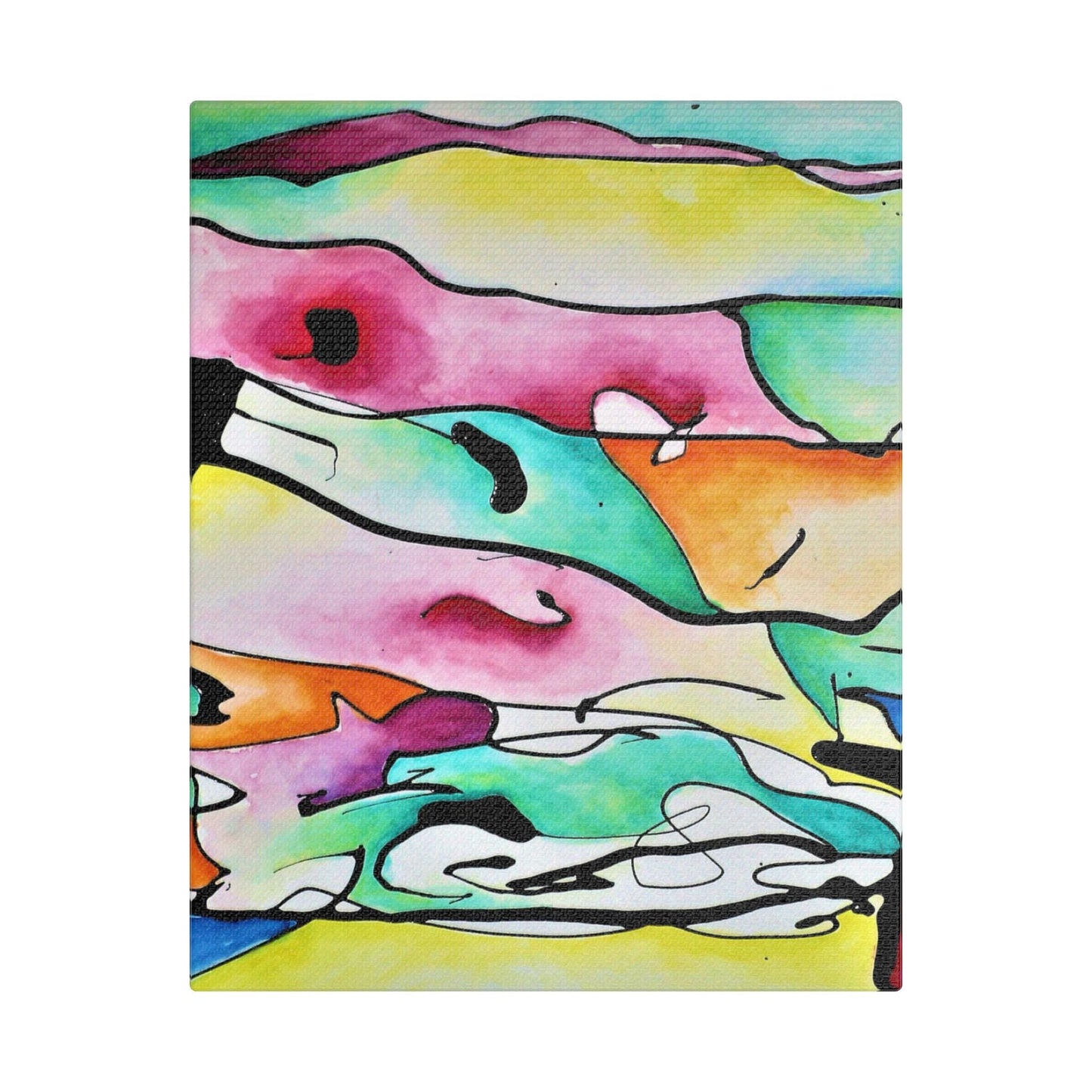 Shredded Paper Satin Canvas Stretched 8″ x 10″ (Vertical) 1.5"
