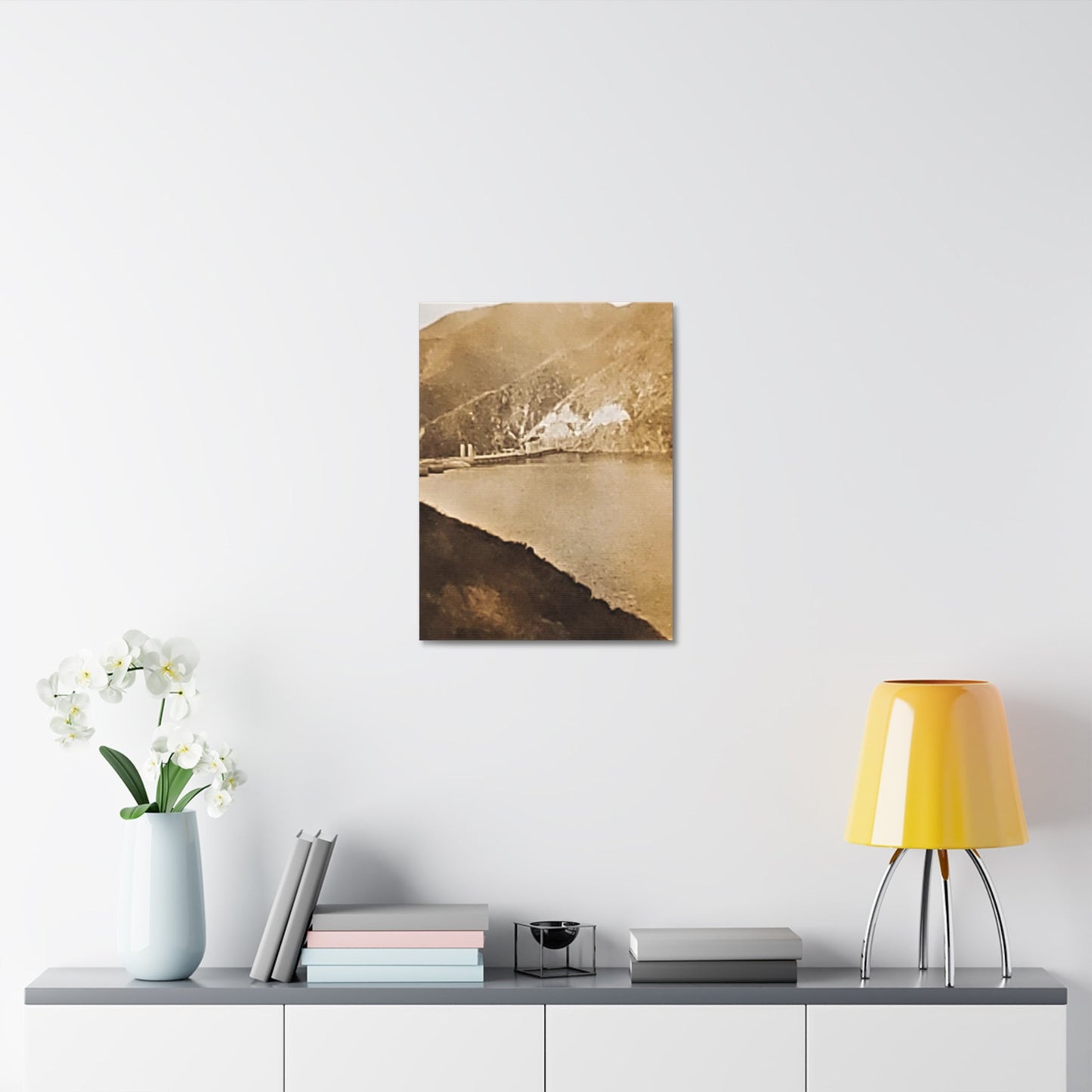 Morris Dam Lake Stretched Canvas 1.5" 18″ x 24″
