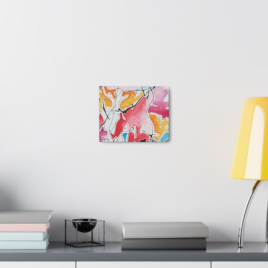 Red Abstract Canvas Gallery Wraps Printify