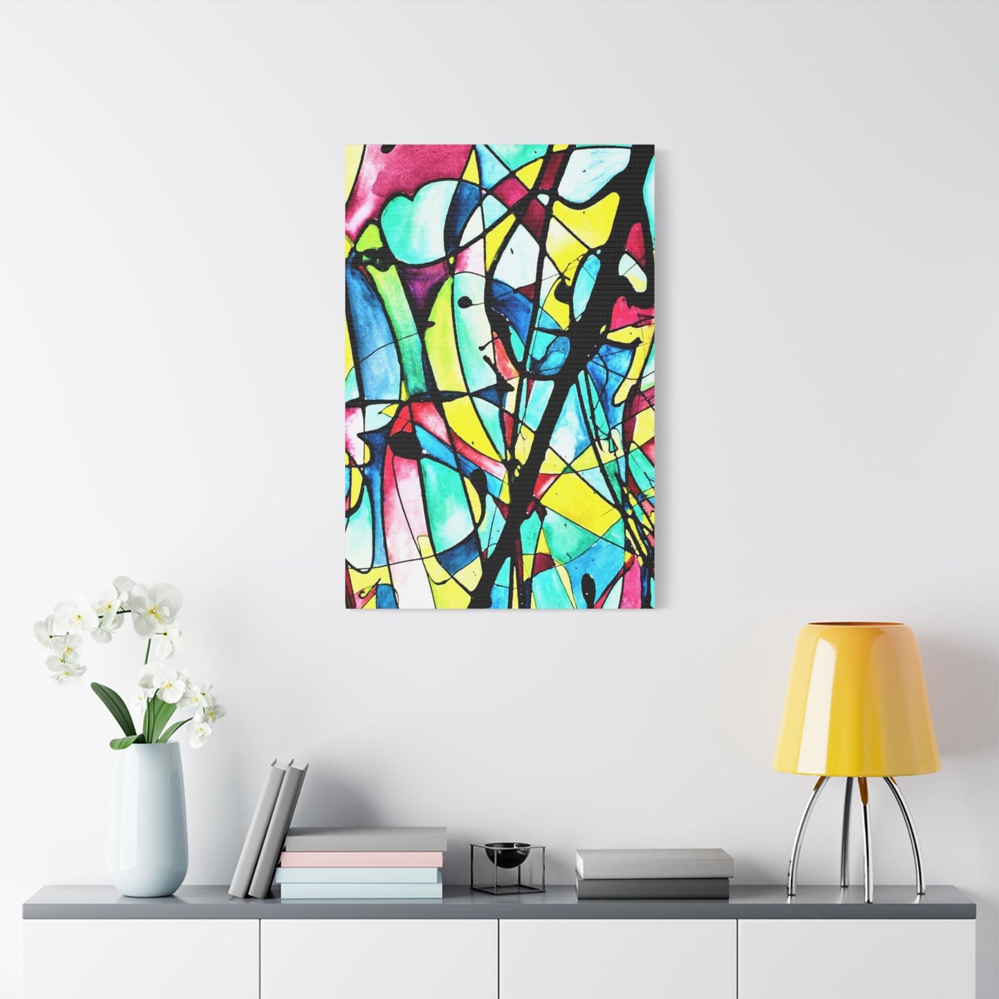 Alien Lady Satin Canvas Stretched
