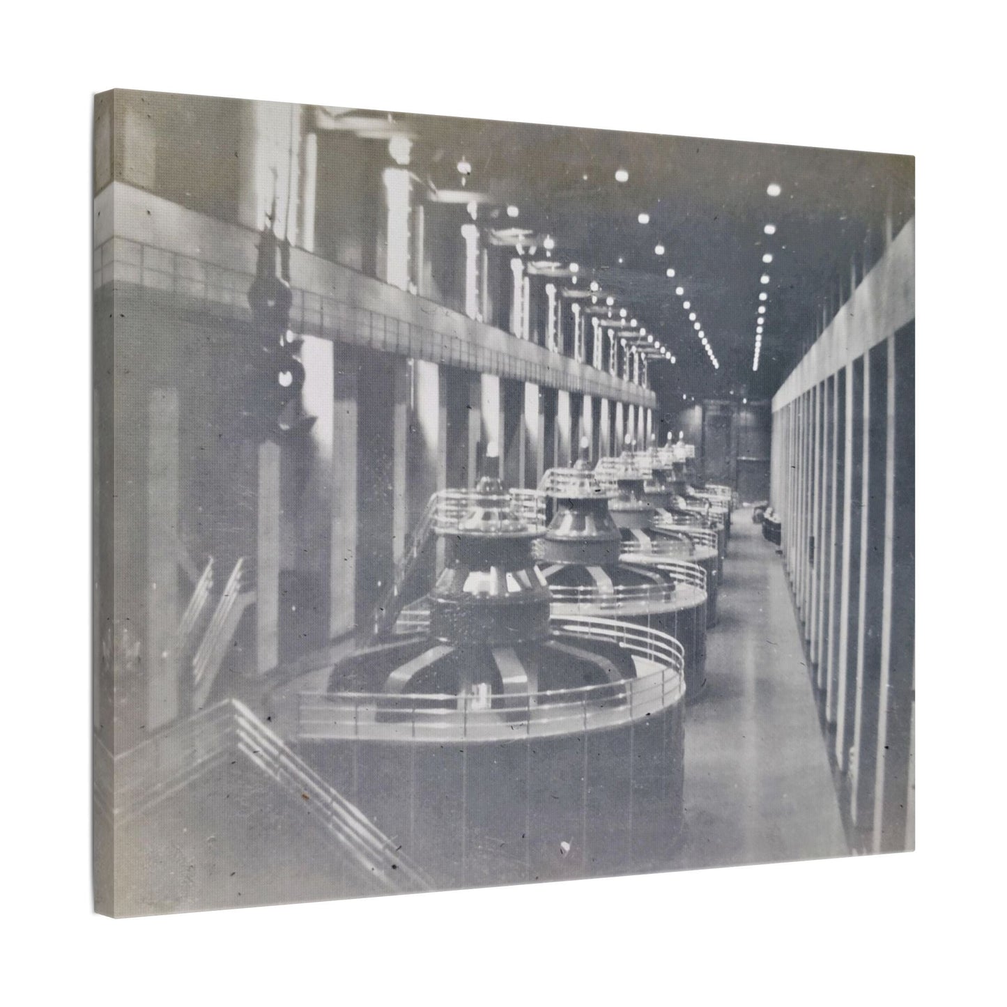Boulder Dam Powerhouse Satin Canvas Stretched