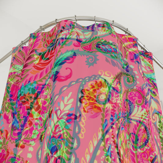 Vibrant Floral Shower Curtain - Kia Day Design