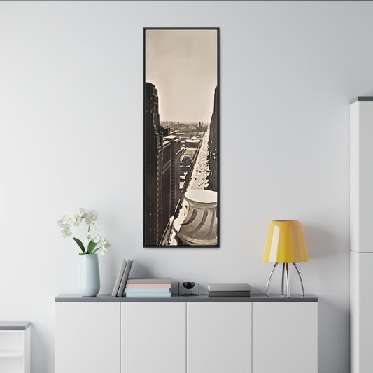 Michigan Ave Chicago Gallery Canvas Wraps Vertical Frame 20″ x 60″ Premium Gallery Wraps (1.25″) Black