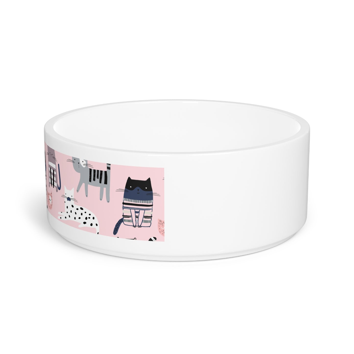 Cute Cat Themed Pet Bowl - Kia Day Design