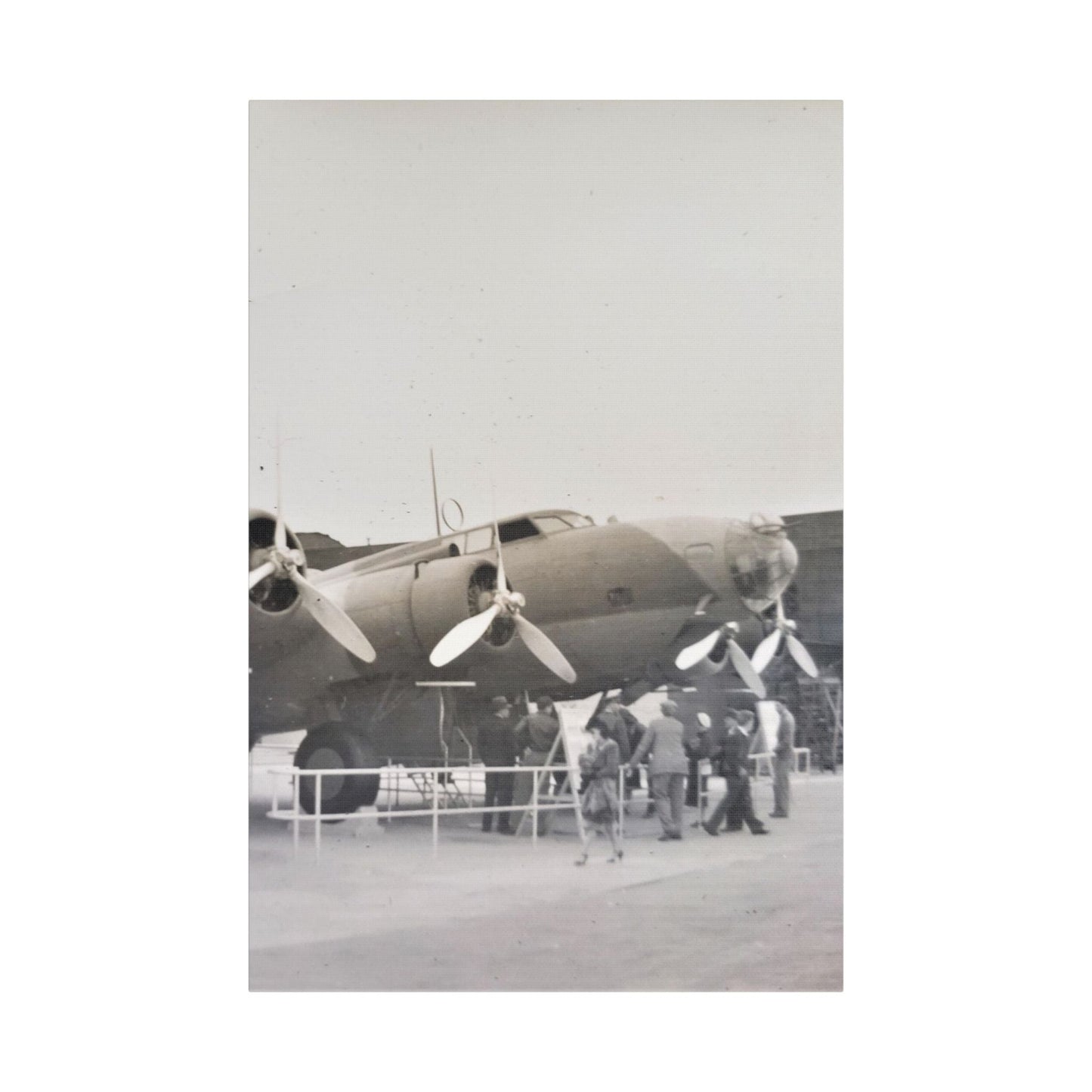 Boeing B-17 Bomber Satin Canvas Stretched