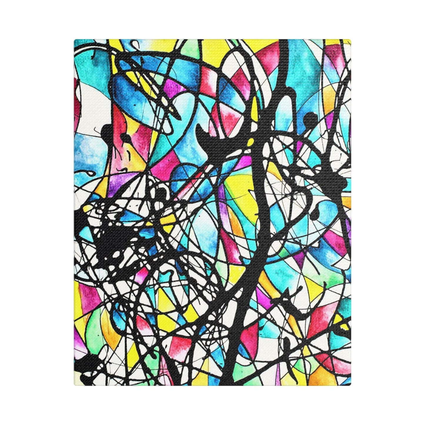Kaleidoscope Satin Canvas Stretched 8″ x 10″ (Vertical) 1.5"