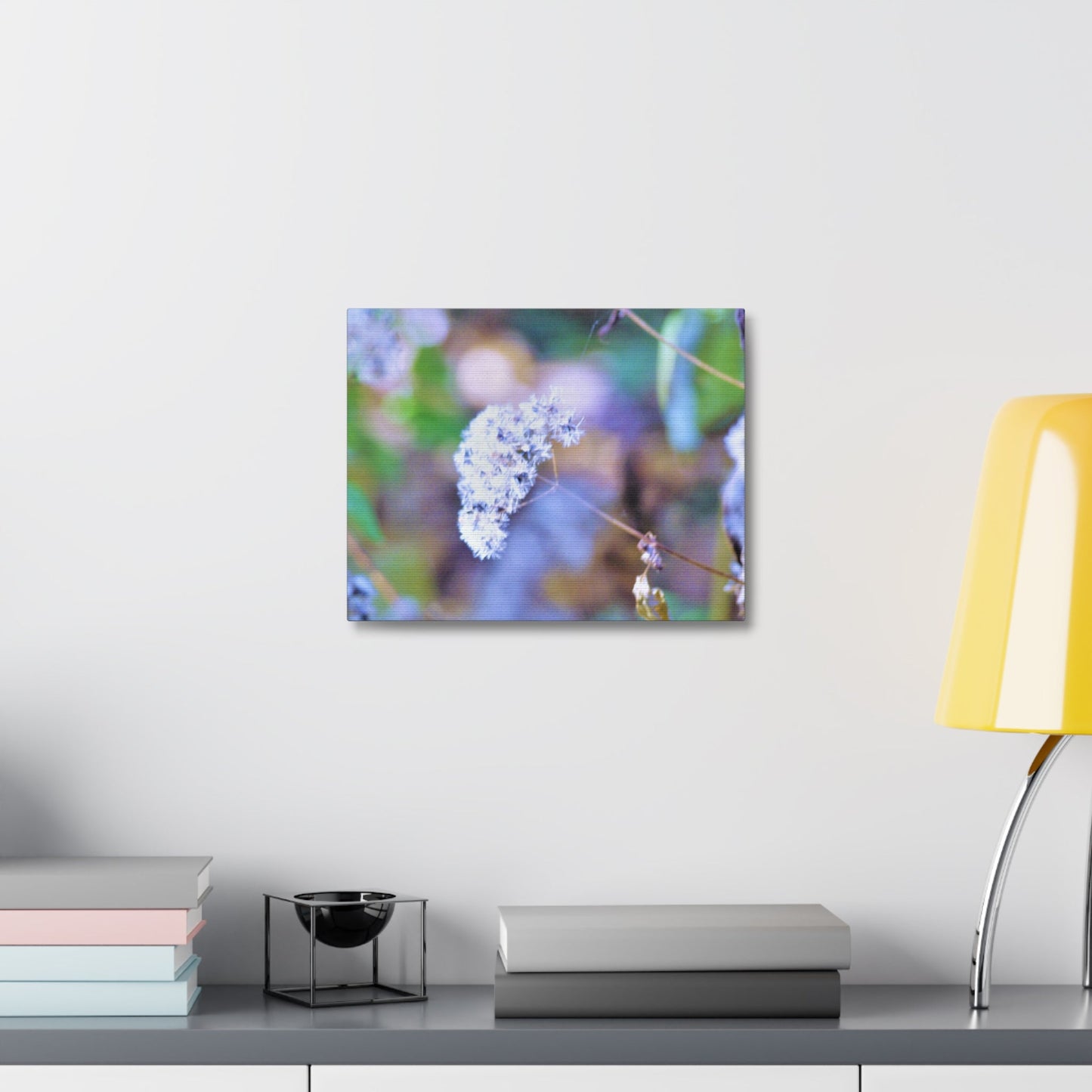 Macro Blue Stretched Canvas Printify