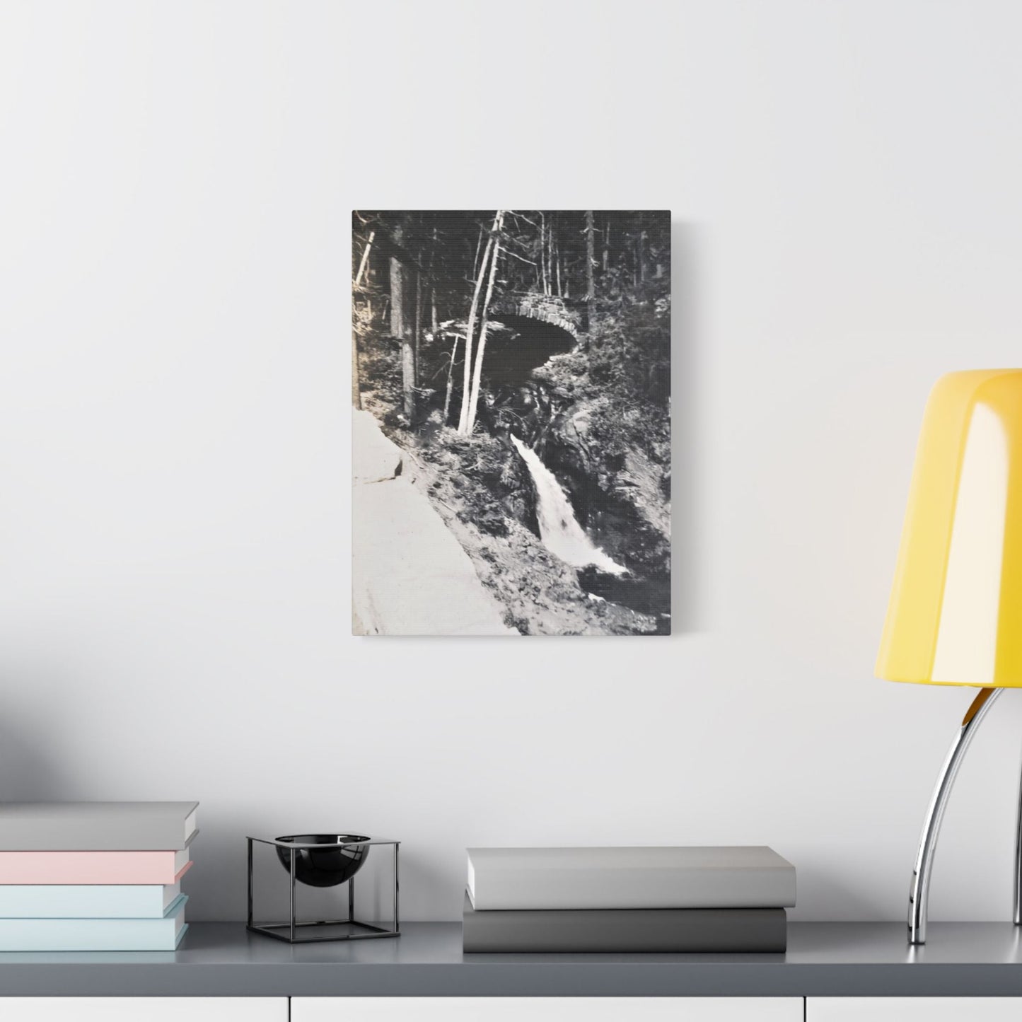 Narada Falls Yellowstone Satin Canvas Stretched