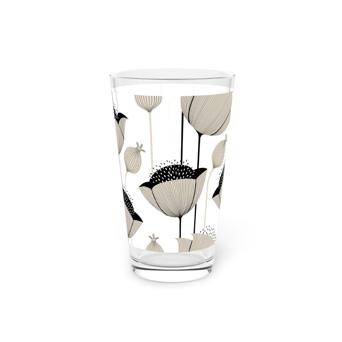 Tulip Floral 16oz Pint Glass - Kia Day Design