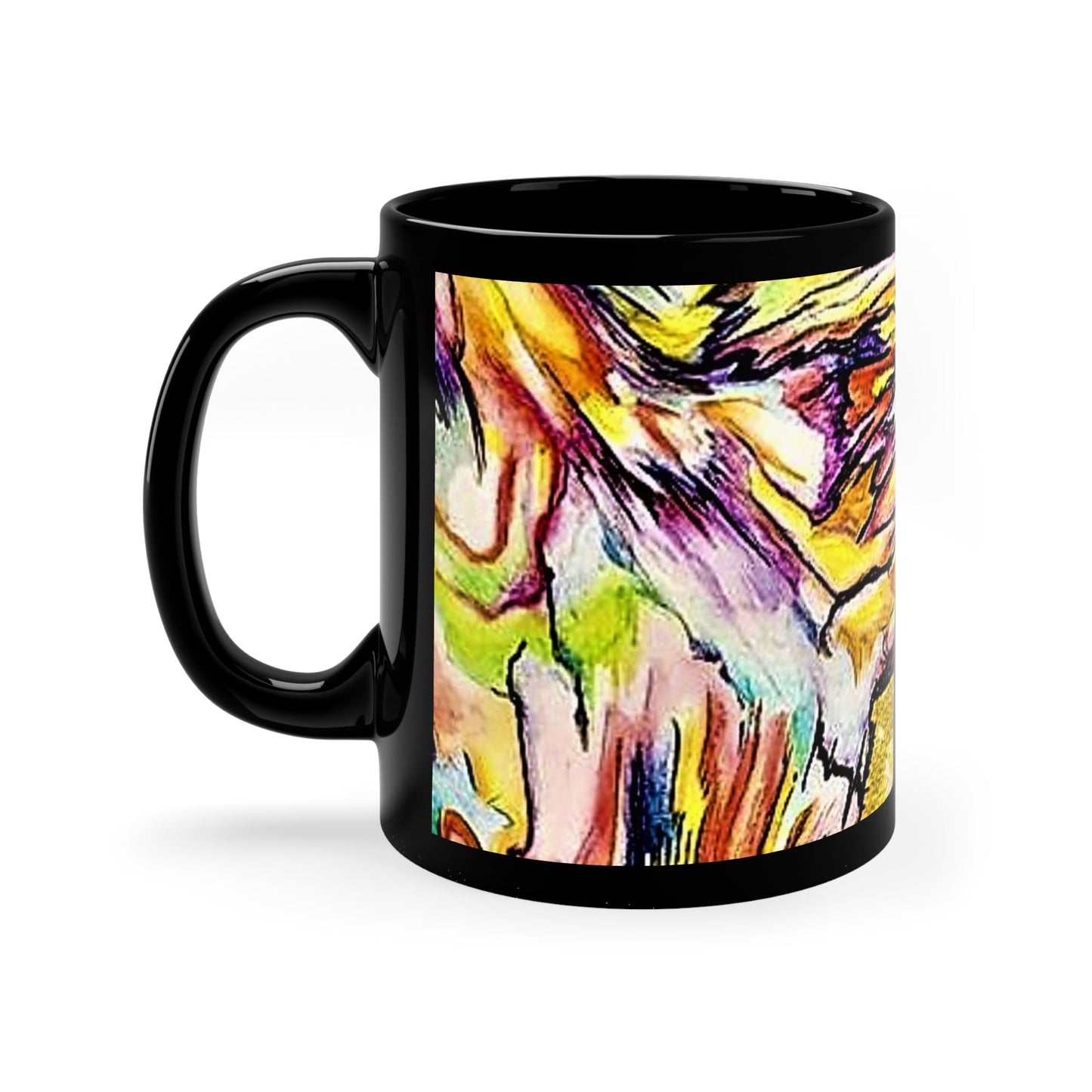 Rising Phoenix Black Coffee Mug 11oz - Kia Day Design