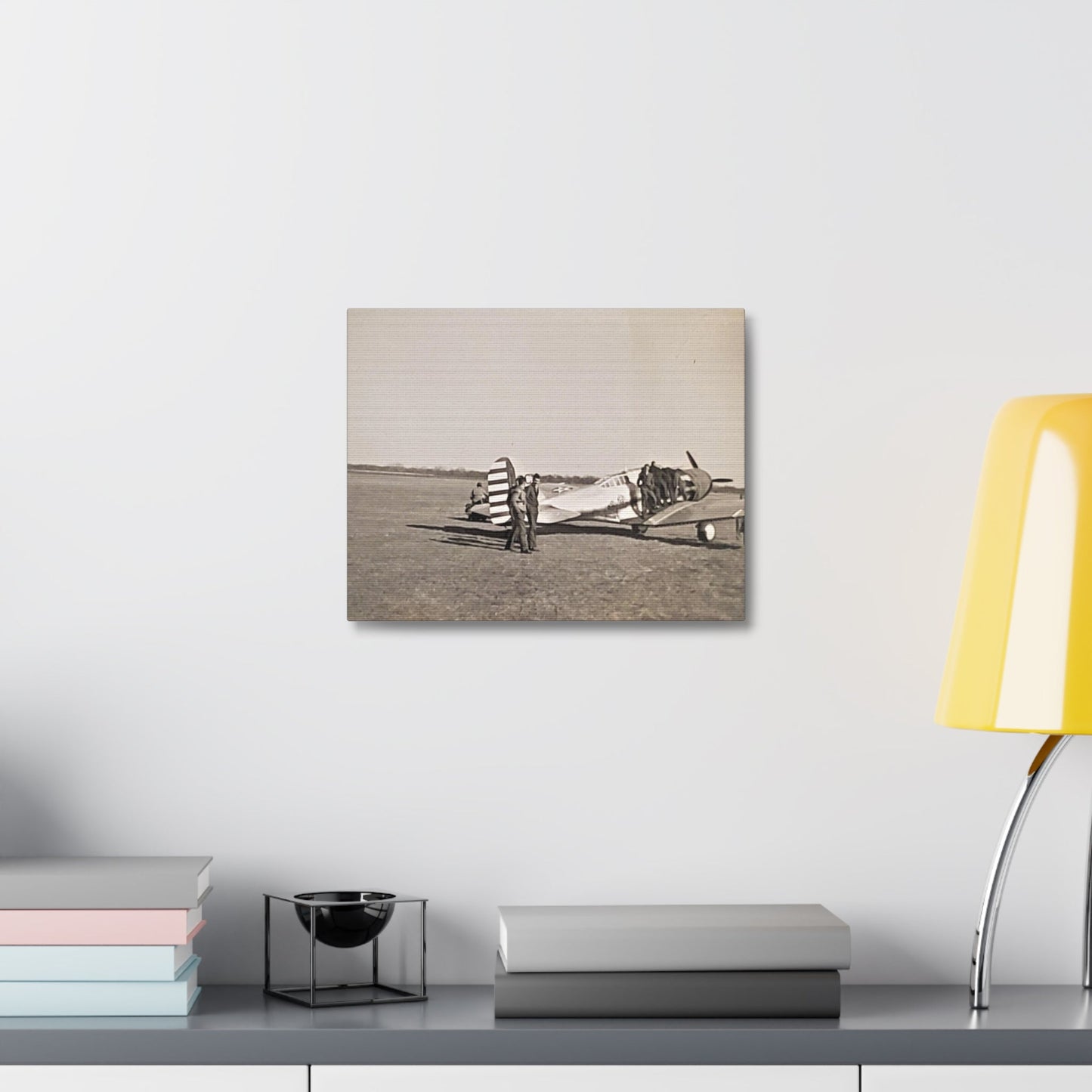 Army Pursuit Plane Ames Airport 1939 Stretched Canvas 1.5" 14″ x 11″