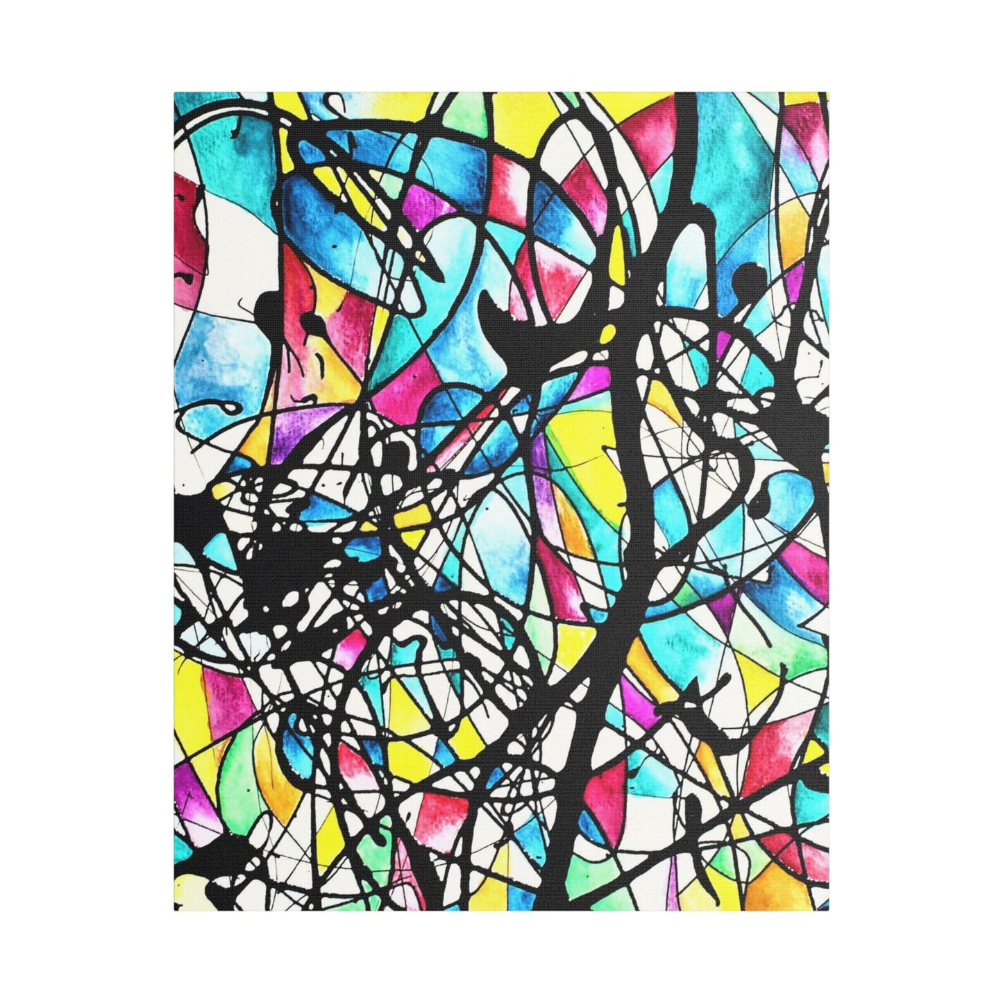 Kaleidoscope Satin Canvas Stretched 24" x 30" (Vertical) 1.5"