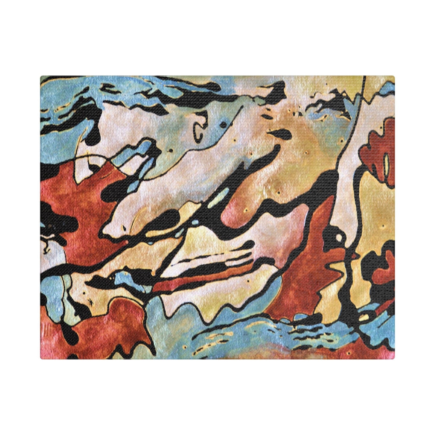 Blue Falls Satin Canvas Stretched 10″ x 8″ (Horizontal) 1.5"
