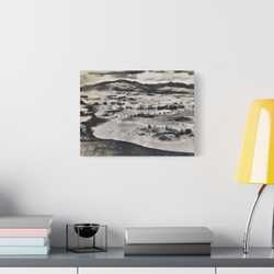 Springs at top of Jupiter Terrace Yellowstone Satin Canvas Stretched 16″ x 12″ (Horizontal) 1.5"