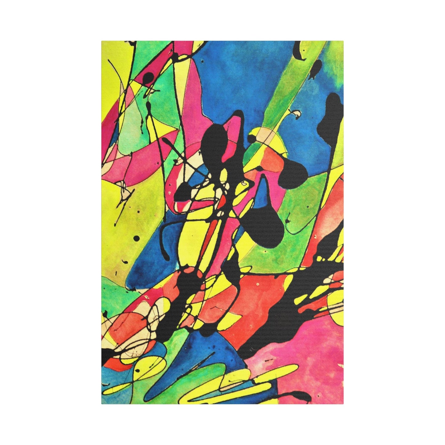 Exploding Earth Satin Canvas Stretched 24″ x 36″ (Vertical) 1.5"