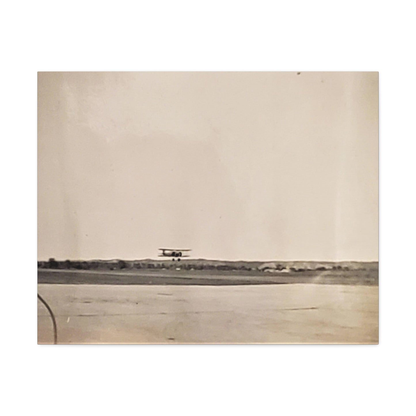 Plane Landing Omaha Airport 1939 Stretched Canvas Printify