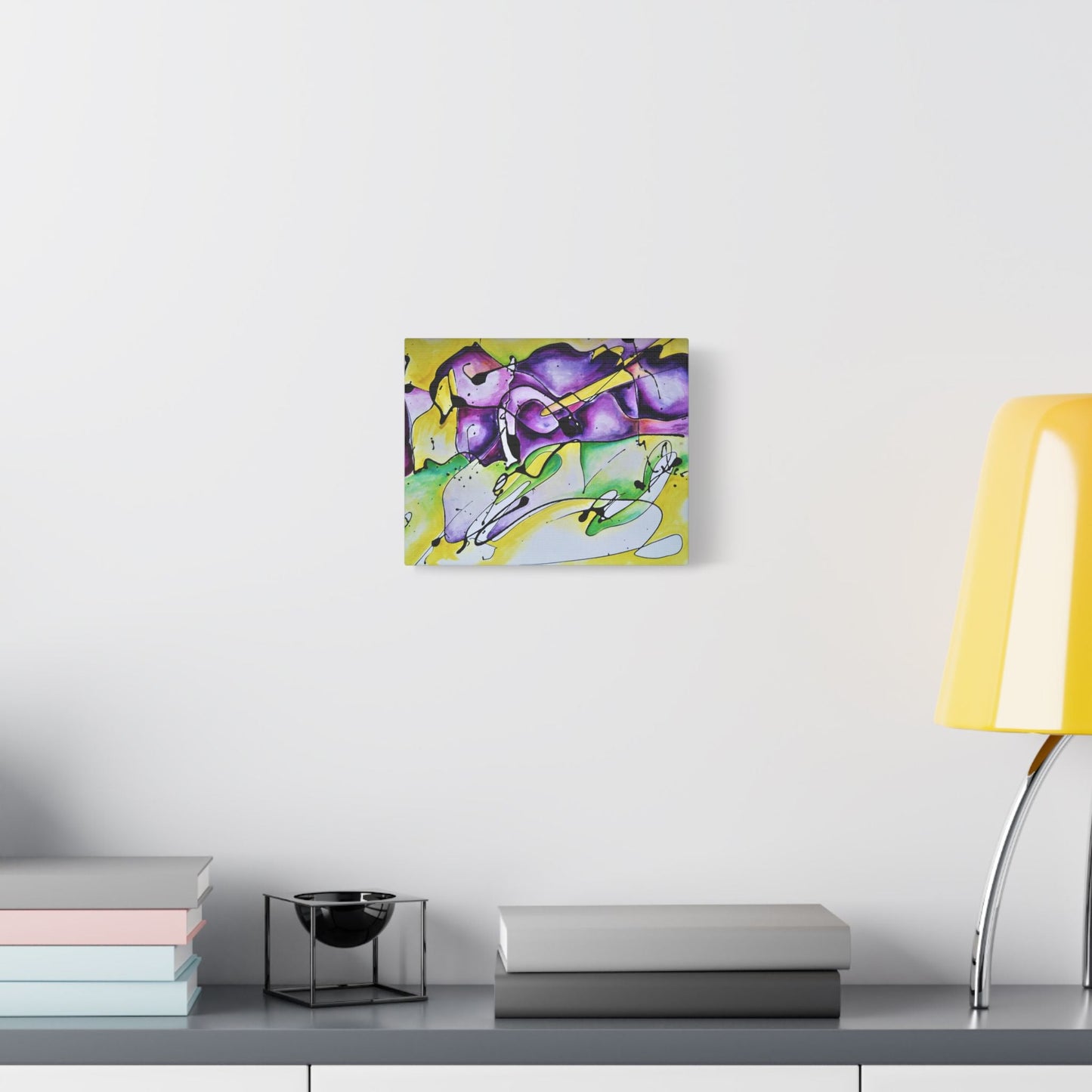 Purple Mountains Satin Canvas Stretched