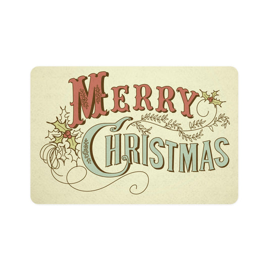 Merry Christmas Pet Food Mat