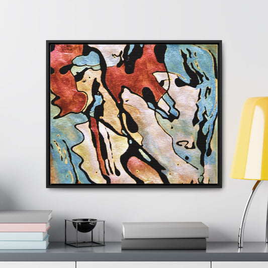 Blue Falls Gallery Canvas Wraps Horizontal Frame 24″ x 20″ Black 1.25"