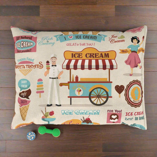 Ice Cream Pet Bed 40" × 30"