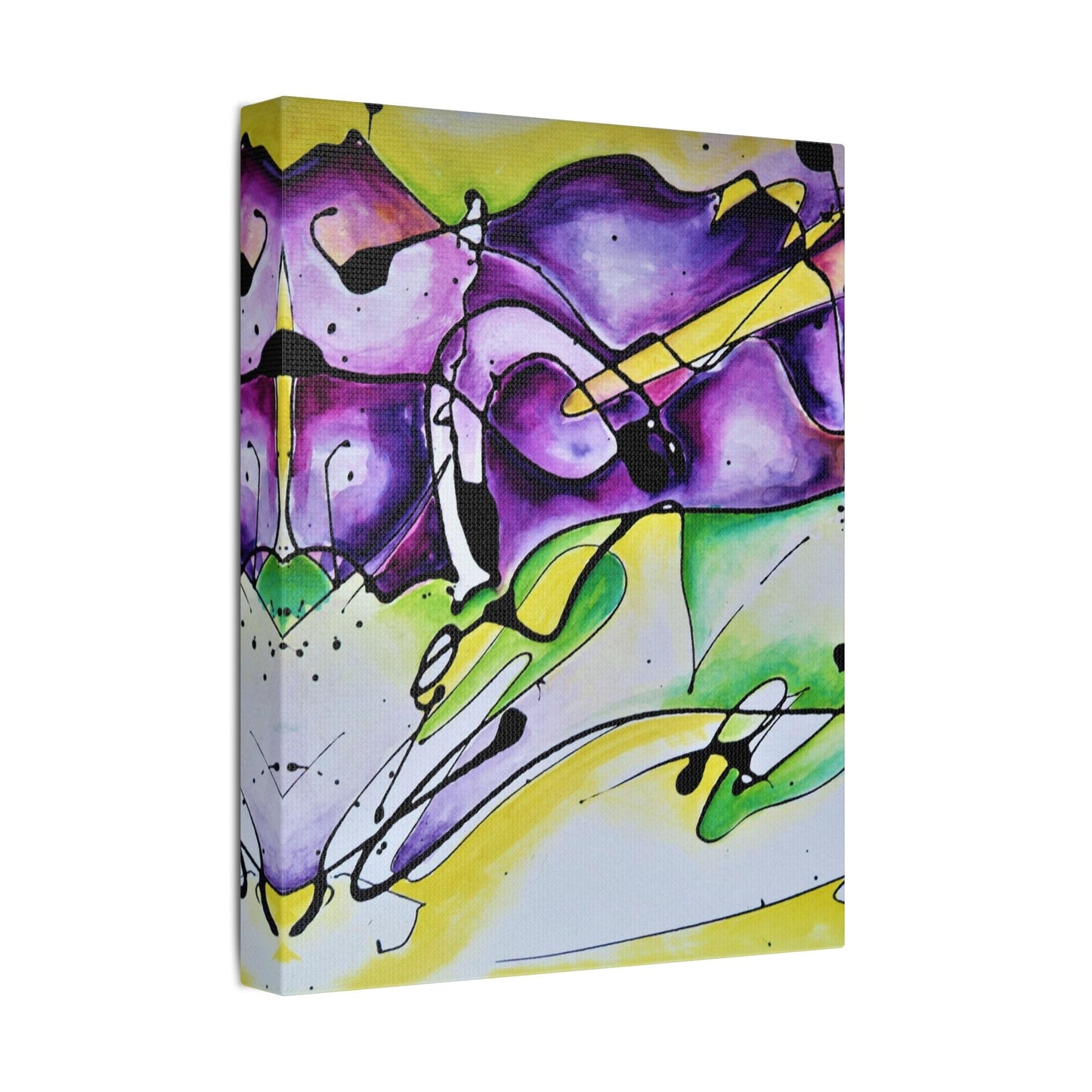 Purple Mountains Satin Canvas Stretched