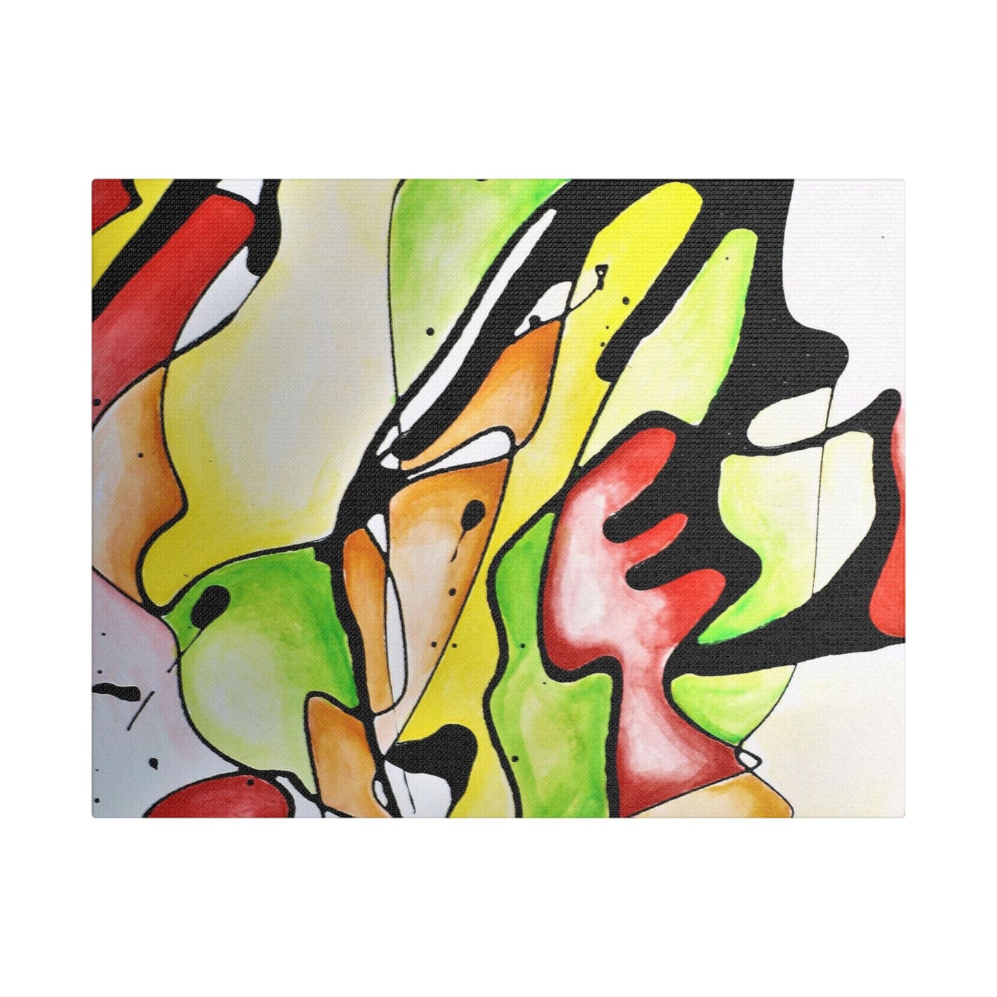 Red Mushroom Satin Canvas Stretched 14″ x 11″ (Horizontal) 1.5"