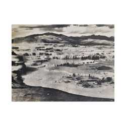 Springs at top of Jupiter Terrace Yellowstone Satin Canvas Stretched