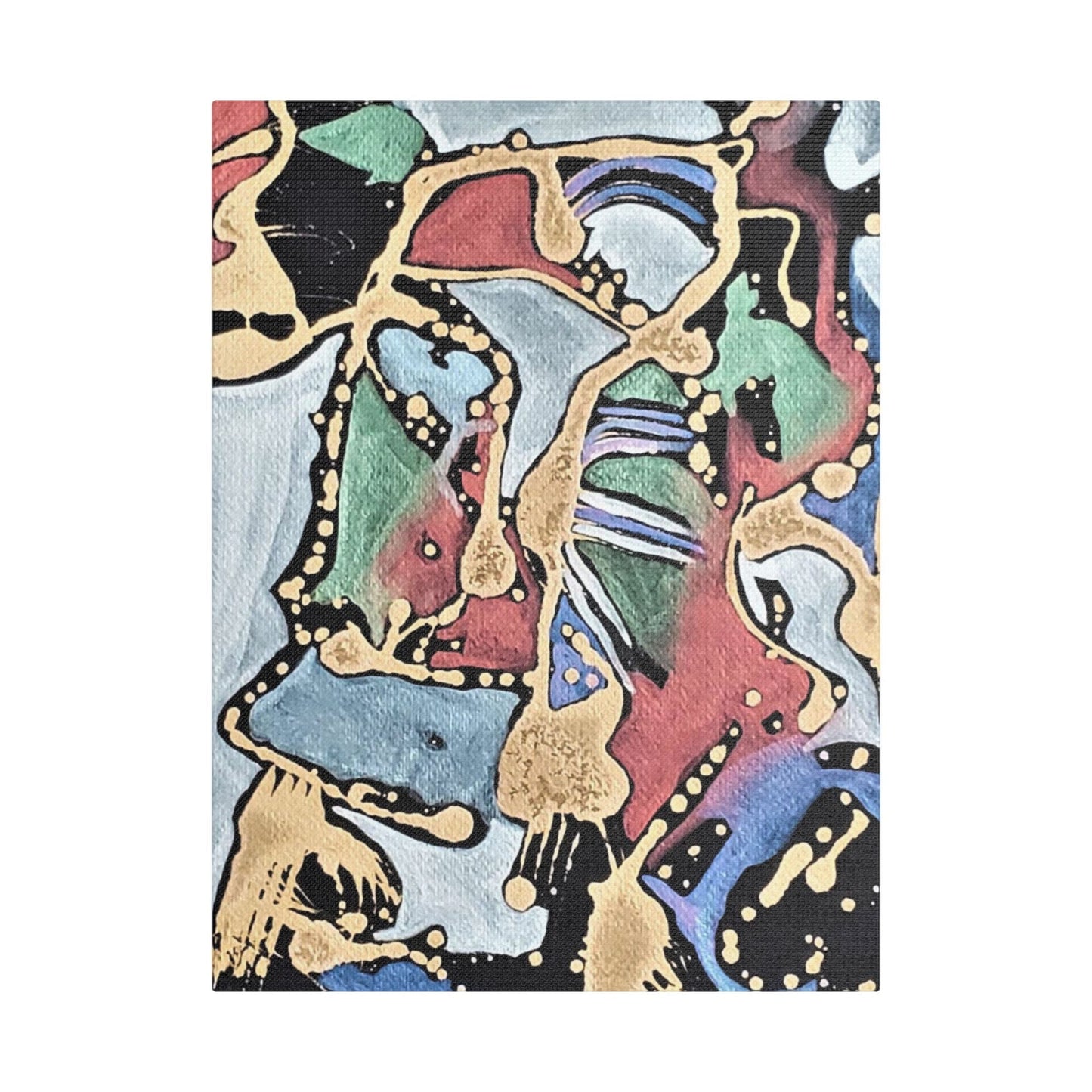 Angry Cat Satin Canvas Stretched 12″ x 16″ (Vertical) 1.5"